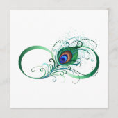 Oneindigheidssymbool met pauwveer programmakaart (Voorkant)