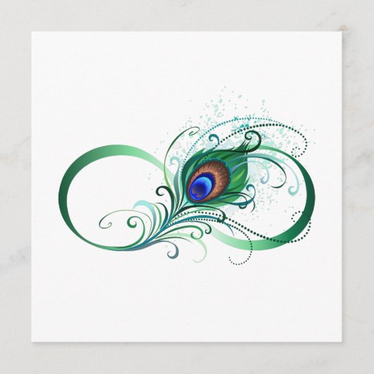 Oneindigheidssymbool met pauwveer programmakaart (Voorkant)