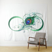 Oneindigheidssymbool met pauwveer wandkleed (In Situ (horizontaal))
