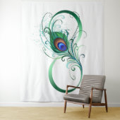 Oneindigheidssymbool met pauwveer wandkleed (In situ)