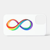 Oneindigheidssymbool met regenboog in lagen Case-Mate iPhone case (Achterkant (horizontaal))