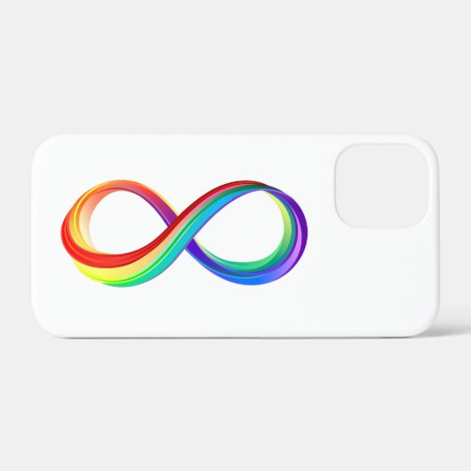 Oneindigheidssymbool met regenboog in lagen Case-Mate iPhone case (Achterkant (horizontaal))