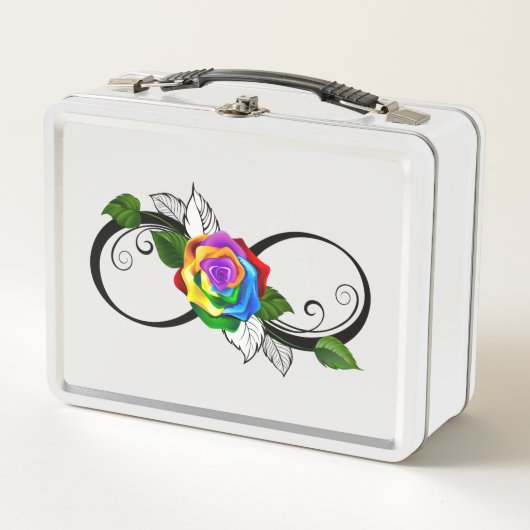 Oneindigheidssymbool met regenboogroos (Voorkant)