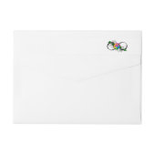 Oneindigheidssymbool met regenboogroos (Achterkant)