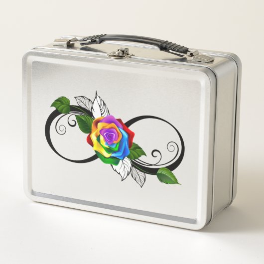Oneindigheidssymbool met regenboogroos (Voorkant)