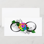 Oneindigheidssymbool met regenboogroos aankondiging (Voorkant / Achterkant)