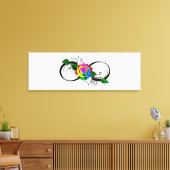 Oneindigheidssymbool met regenboogroos canvas afdruk (Insitu (Woonkamer))