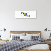 Oneindigheidssymbool met regenboogroos canvas afdruk (Insitu (Slaapkamer))