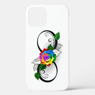 Oneindigheidssymbool met regenboogroos Case-Mate iPhone case
