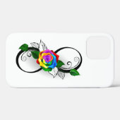 Oneindigheidssymbool met regenboogroos Case-Mate iPhone case (Achterkant (horizontaal))