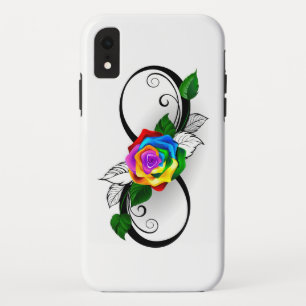 Oneindigheidssymbool met regenboogroos Case-Mate iPhone case