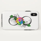 Oneindigheidssymbool met regenboogroos Case-Mate iPhone case (Achterkant (horizontaal))
