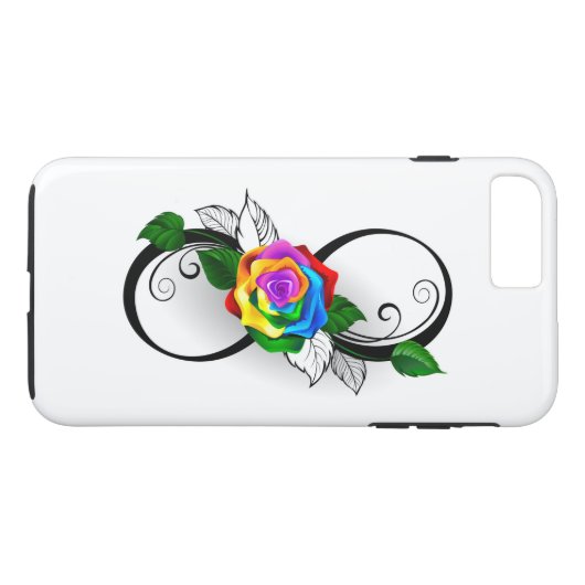 Oneindigheidssymbool met regenboogroos Case-Mate iPhone case (Achterkant (Horizontaal))