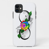 Oneindigheidssymbool met regenboogroos Case-Mate iPhone case (Achterkant)
