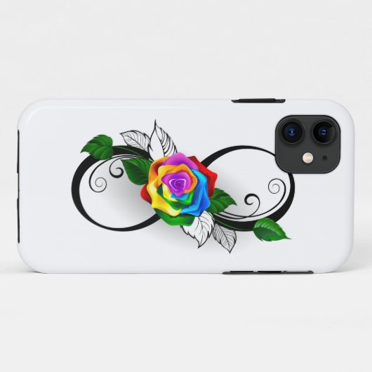 Oneindigheidssymbool met regenboogroos Case-Mate iPhone case (Achterkant (horizontaal))