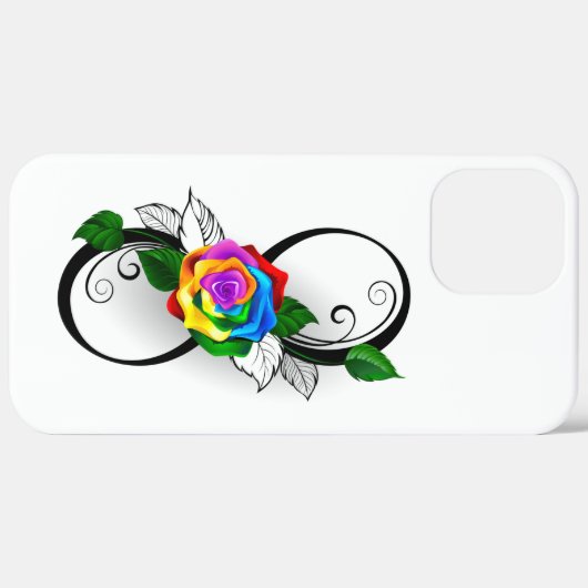 Oneindigheidssymbool met regenboogroos Case-Mate iPhone case (Achterkant (horizontaal))