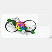 Oneindigheidssymbool met regenboogroos Case-Mate iPhone case (Achterkant / Rechts)