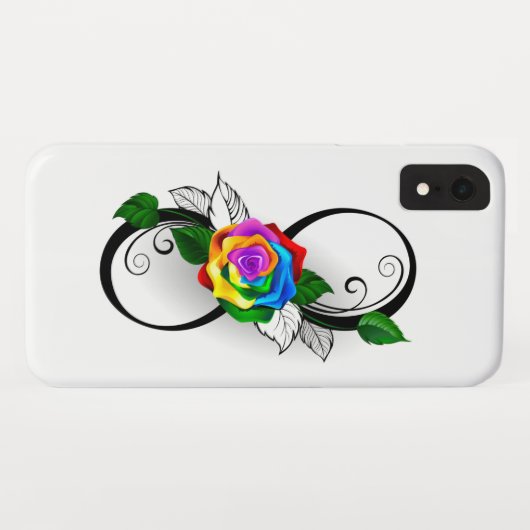 Oneindigheidssymbool met regenboogroos Case-Mate iPhone case (Achterkant (horizontaal))