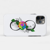 Oneindigheidssymbool met regenboogroos Case-Mate iPhone case (Achterkant (horizontaal))