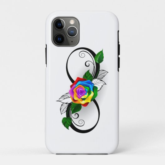 Oneindigheidssymbool met regenboogroos Case-Mate iPhone case (Achterkant)