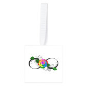 Oneindigheidssymbool met regenboogroos decoratie (Voorkant)