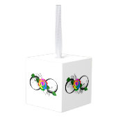 Oneindigheidssymbool met regenboogroos decoratie (Achter hoekig)
