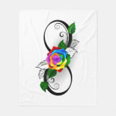 Oneindigheidssymbool met regenboogroos fleece deken (Voorkant)