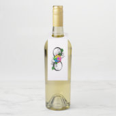 Oneindigheidssymbool met regenboogroos flessenhanger (Op fles)