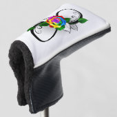 Oneindigheidssymbool met regenboogroos golfheadcover (3/4 voorkant)