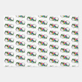 Oneindigheidssymbool met regenboogroos inpakpapier vel (Voorkant 2)