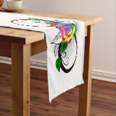 Oneindigheidssymbool met regenboogroos korte tafelloper (Voorbeeld)