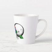 Oneindigheidssymbool met regenboogroos latte mok (Rechts)