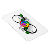 Oneindigheidssymbool met regenboogroos magneet (Rechterzijde)