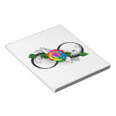 Oneindigheidssymbool met regenboogroos notitieblok (Schuin)
