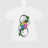 Oneindigheidssymbool met regenboogroos ornament (achterkant)