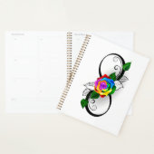 Oneindigheidssymbool met regenboogroos planner (Display)
