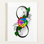 Oneindigheidssymbool met regenboogroos planner (Voorkant)