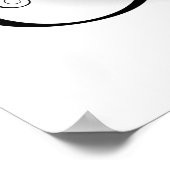 Oneindigheidssymbool met regenboogroos poster (Hoek)