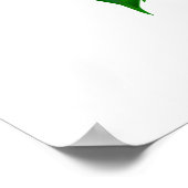 Oneindigheidssymbool met regenboogroos poster (Hoek)