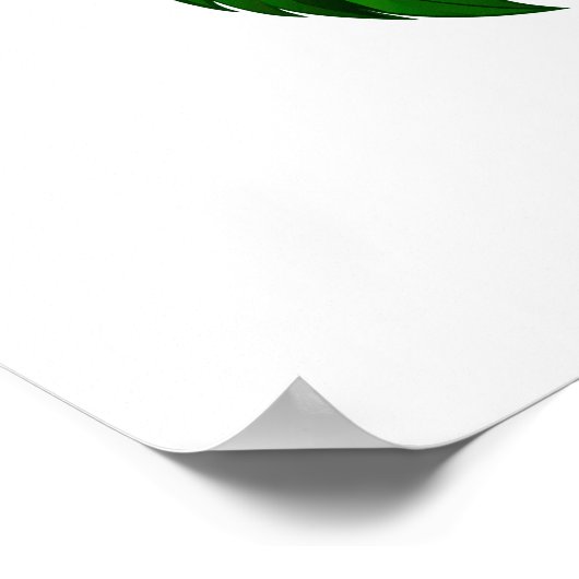 Oneindigheidssymbool met regenboogroos poster (Hoek)