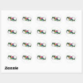 Oneindigheidssymbool met regenboogroos ronde sticker (Vel)