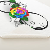 Oneindigheidssymbool met regenboogroos sherpa deken (3/4)