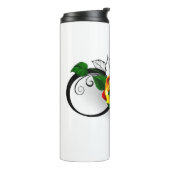 Oneindigheidssymbool met regenboogroos thermosbeker (Gedraaid links)