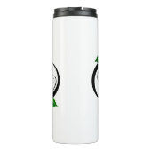 Oneindigheidssymbool met regenboogroos thermosbeker (Achterkant)