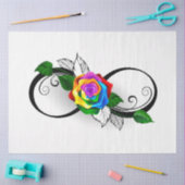 Oneindigheidssymbool met regenboogroos tissuepapier (Craft)