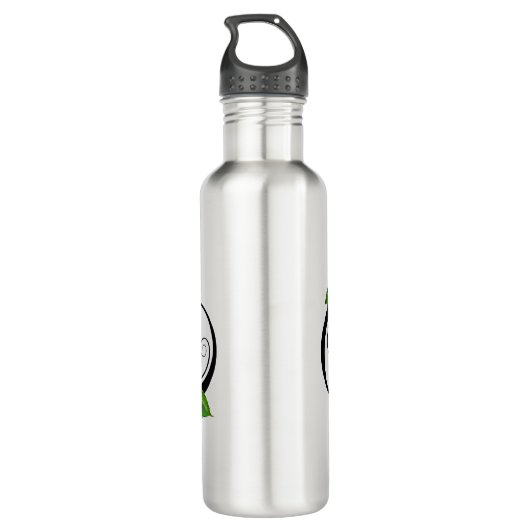 Oneindigheidssymbool met regenboogroos waterfles  (Achterkant)