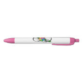 Oneindigheidssymbool met regenboogroos zwarte inkt pen (Bodem)