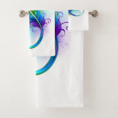 Oneindigheidssymbool met regenboogveer bad handdoek (Insitu)