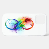 Oneindigheidssymbool met regenboogveer Case-Mate iPhone case (Achterkant (horizontaal))