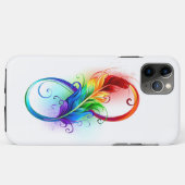 Oneindigheidssymbool met regenboogveer Case-Mate iPhone case (Achterkant (horizontaal))
